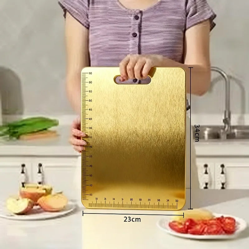 Golden Stainless Steel Chopping Board Set — 3 Piece
