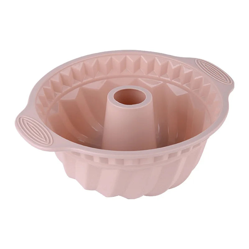 Silicone Fluted Bundt Cake Pan Light Pink