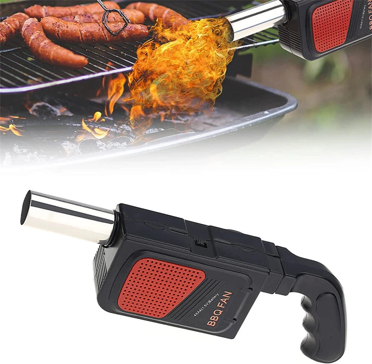 Portable Electric BBQ Air Blower – Handheld Charcoal Grill Fan & Fire Bellows – Ideal for Lighting Barbecues & Campfires