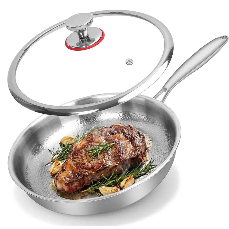 Stainless Steel Hammered Frying Pan