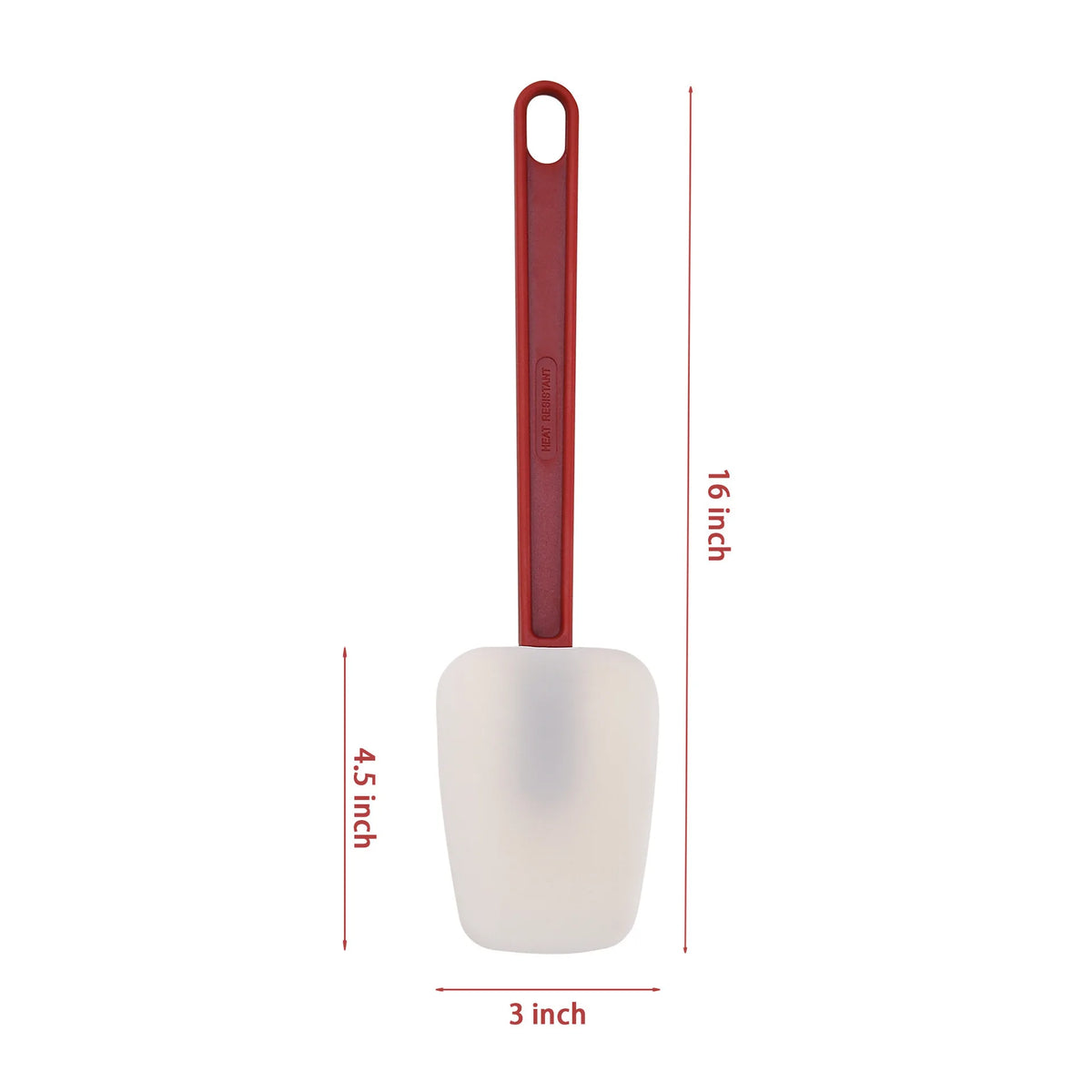 Heat Resistant Silicone Rubber Spatula – Non-Stick High Temperature Scraper – Ideal for Baking, Stirring & Scraping Bowls Clean