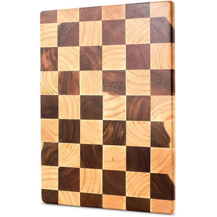 End Grain Rubber Wood Chopping Board – Heavy-Duty 2.8cm Thick Flippable Cutting & Serving Board – Best for Meat, Bread, Fruit & Vegetables – Available in 20x30cm, 24x36cm & 27.8x41.3cm