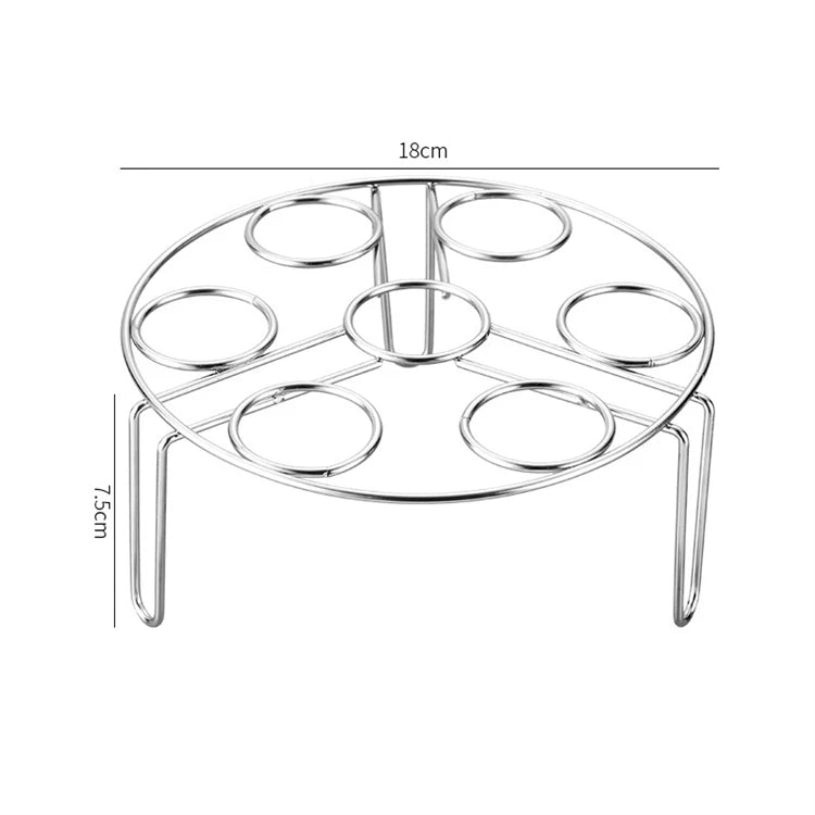 Stainless Steel Egg Steamer Rack Trivet – Pressure Cooker Steaming Holder for Eggs – Great for Boiled Eggs & Steaming Vegetables – Available in Short & Tall