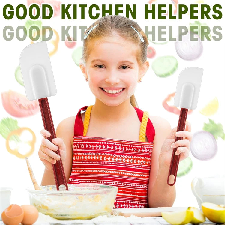 Heat Resistant Silicone Rubber Spatula – Non-Stick High Temperature Scraper – Ideal for Baking, Stirring & Scraping Bowls Clean