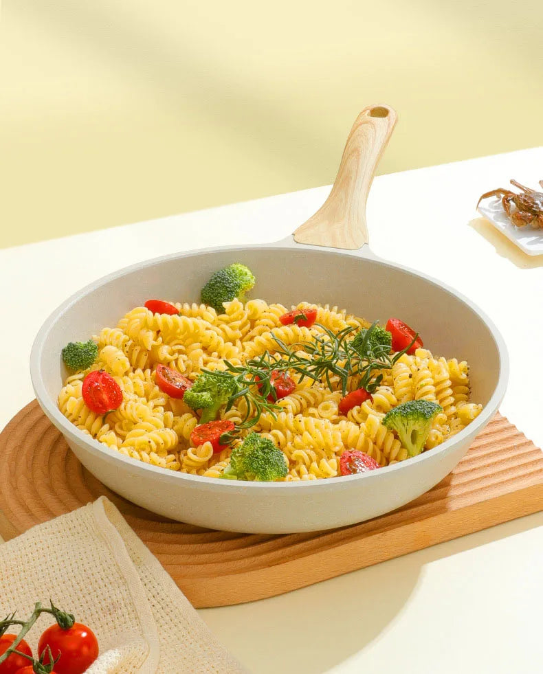 Durable Non-Stick Ceramic Sauté Pan – Great for Searing Steaks, and Versatile Everyday Cooking Meals, Compatible with Induction and Gas Stoves, Available in  20cm, 24cm, 26cm, and 28cm Sizes