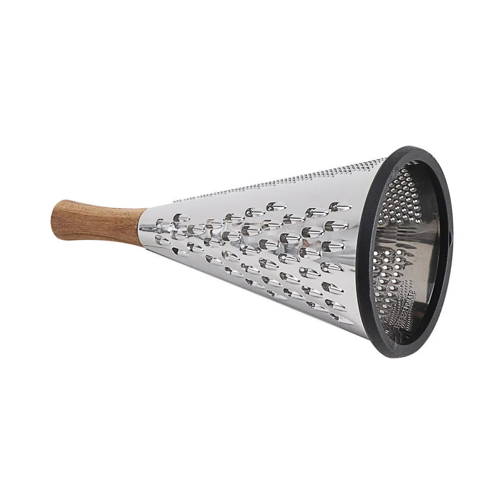 Stainless Steel Conical Grater with Wooden Handle