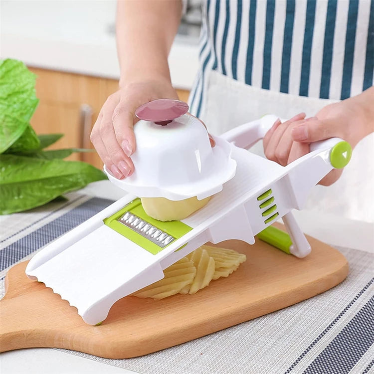 Stainless Steel Finger Guard Food Holder – Anti-Cut Hand Protector for Mandoline Slicers – Best for Slicing Potatoes, Onions & Carrots Safely – Available in Pink & Blue Colours