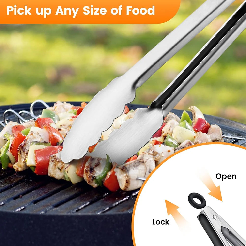 15-Piece Stainless Steel BBQ Grill Tools Set