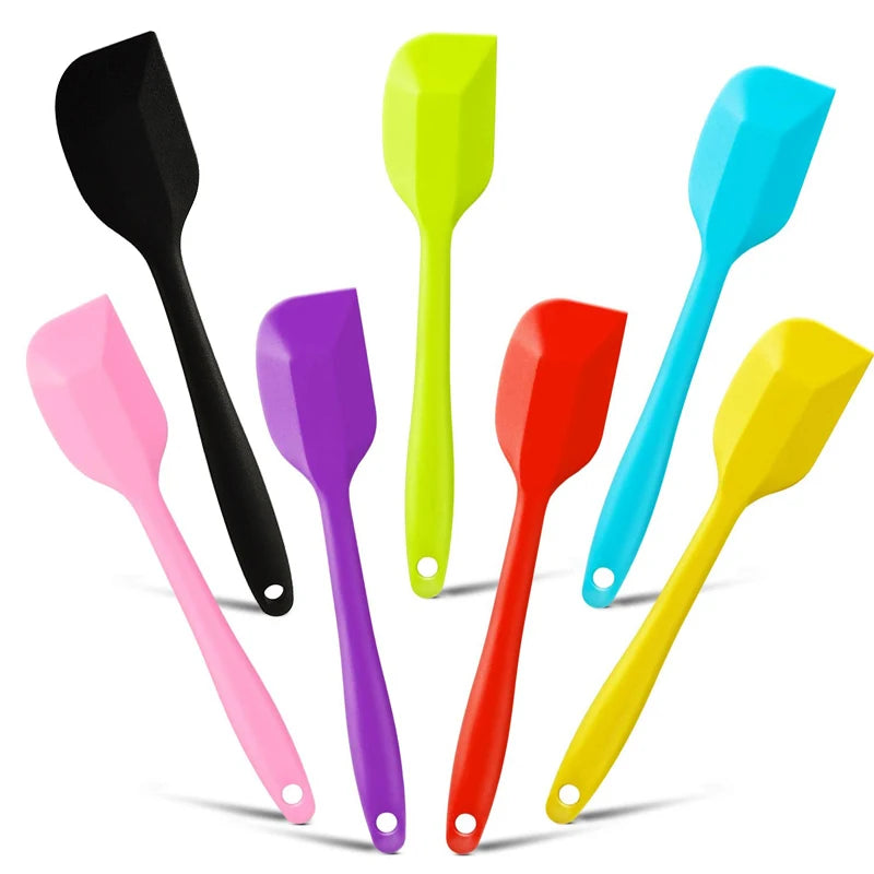 27cm Heat Resistant Silicone Spatula – Flexible Non-Stick Scraper for Baking & Cooking – Ideal for Mixing, Folding & Scraping Bowls – Available in Black, Blue, Orange, Pink, Red & Yellow Colours