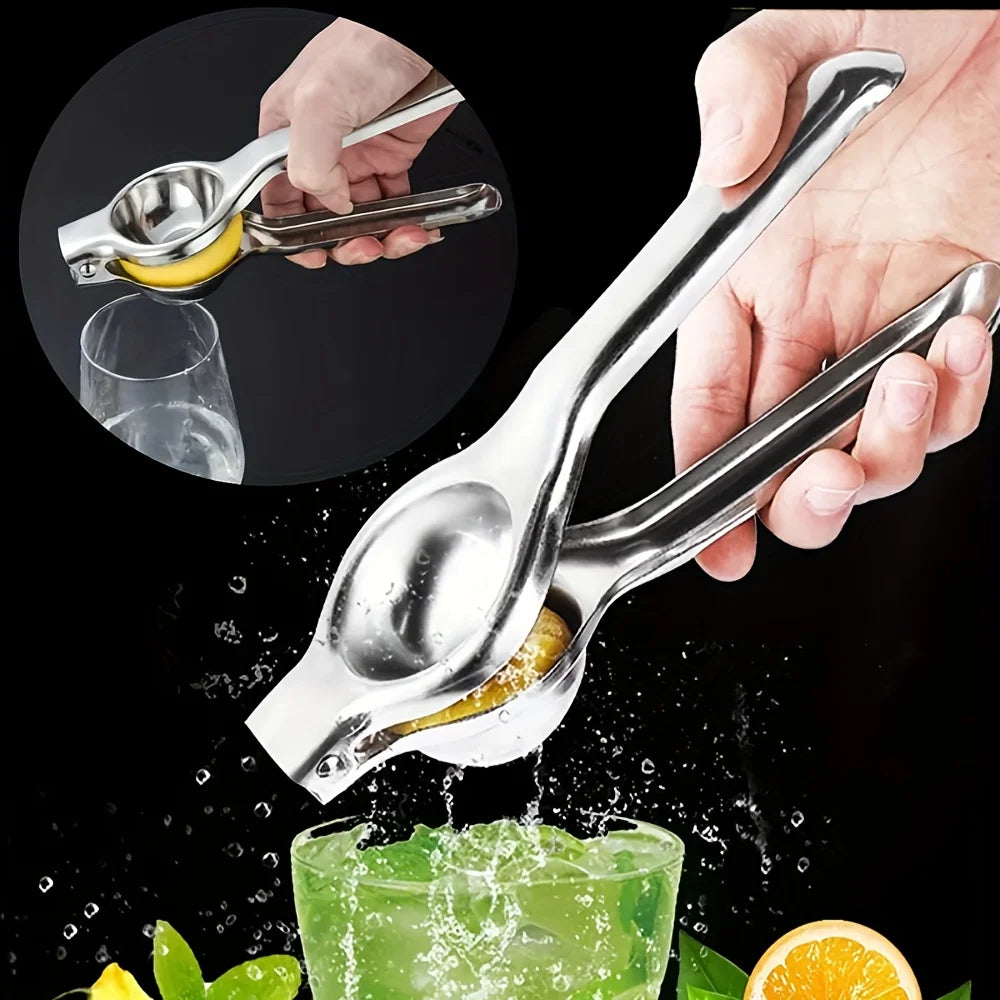 Stainless Steel Manual Lemon Juicer – Hand Press Citrus Squeezer for Lemons, Limes & Oranges – Perfect for Fresh Juice at Home or in Cafés