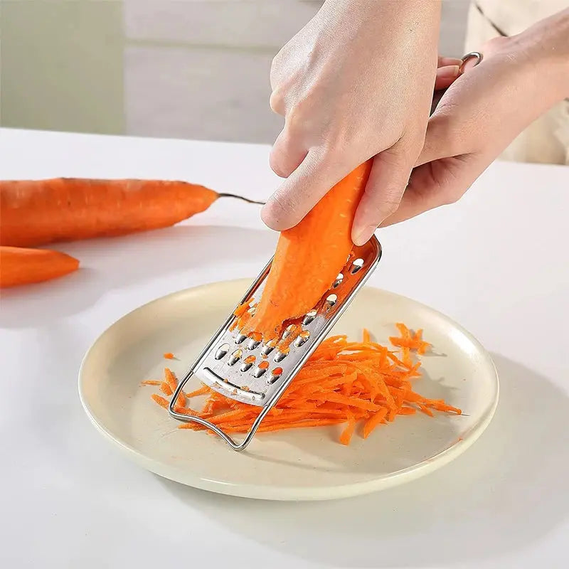 5-Piece Stainless Steel Kitchen Grater & Zester Set with Cleaning Brush – Includes Fine, Medium & Coarse Graters, Lemon Rind Remover / Citrus Peeler – Ideal for Cheese, Vegetables, Chocolate, Citrus & Daily Cooking Tasks