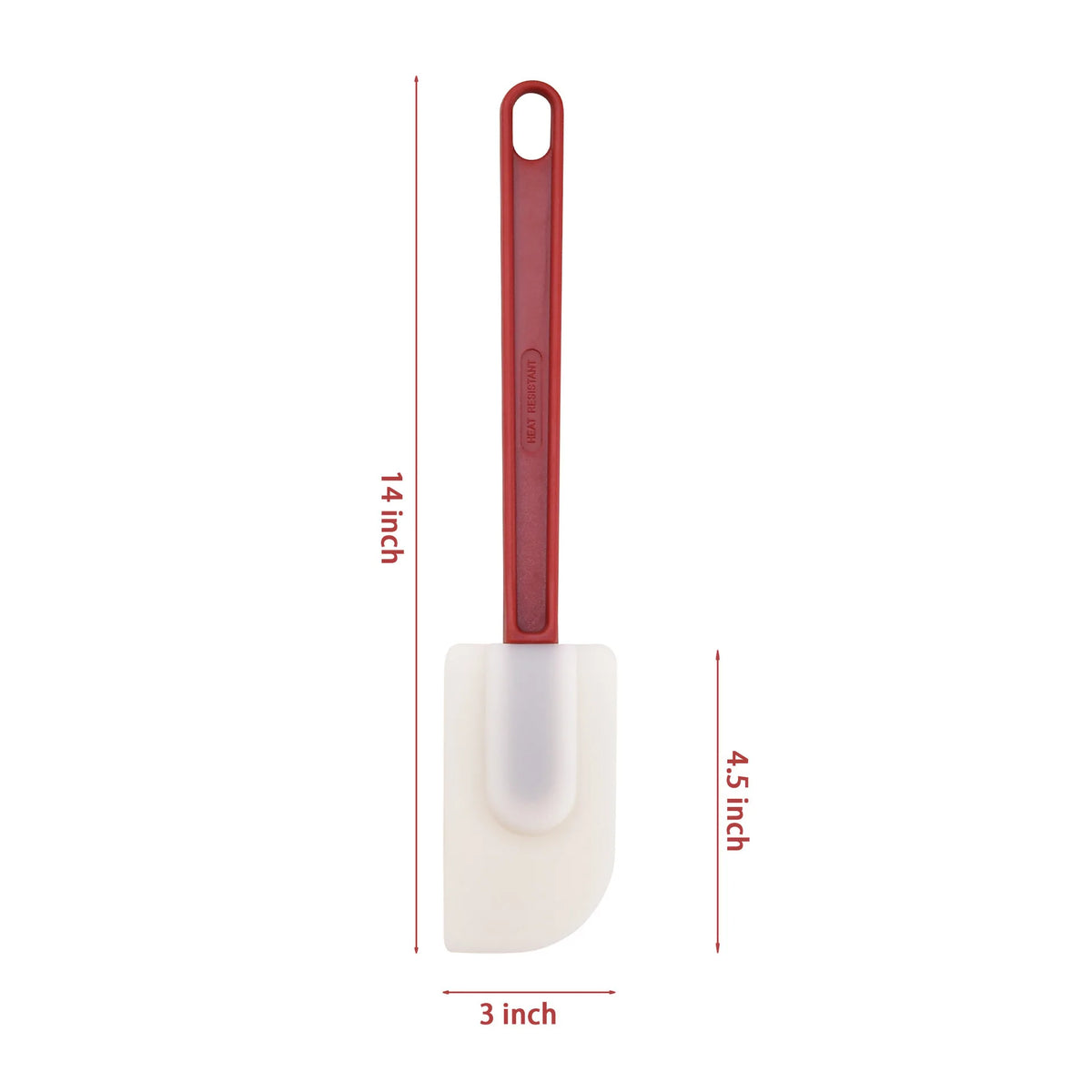 Heat Resistant Silicone Rubber Spatula – Non-Stick High Temperature Scraper – Ideal for Baking, Stirring & Scraping Bowls Clean