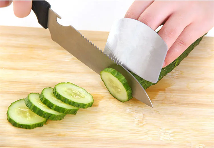Stainless Steel Finger Guard – Kitchen Knife Safety Finger Protector – Perfect for Safe Chopping & Slicing