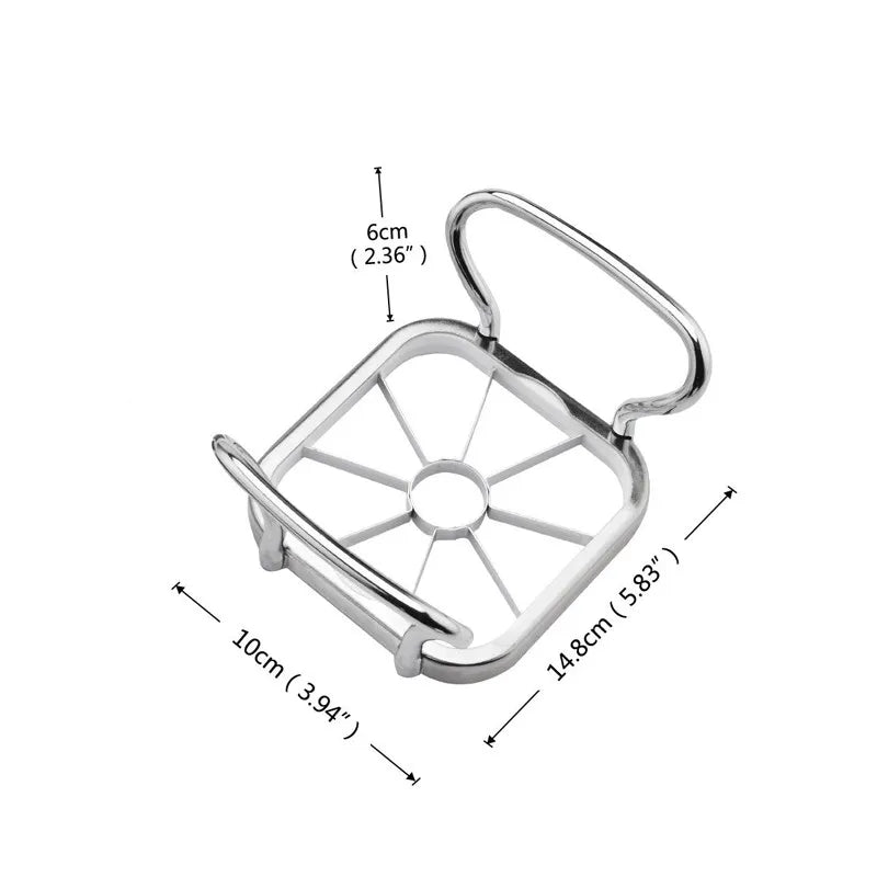 5 in 1 Stainless Steel Apple Cutter & Slicer – Manual Fruit, Vegetable & Potato Chip Cutter – Ideal for Apple Slices, Wedges & Chips