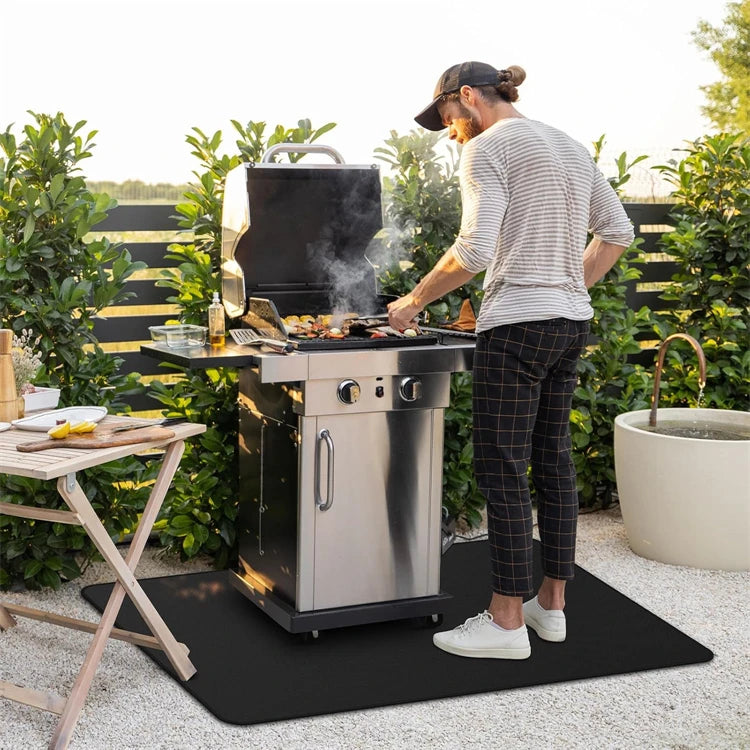 Double-Sided Fireproof Under Grill Mat – Oil & Waterproof BBQ, Fire Pit & Fireplace Protective Mat – Best for Patios, Decks & Lawns – Available in 40x60cm, 122x76cm, 127x97cm & 165x99cm