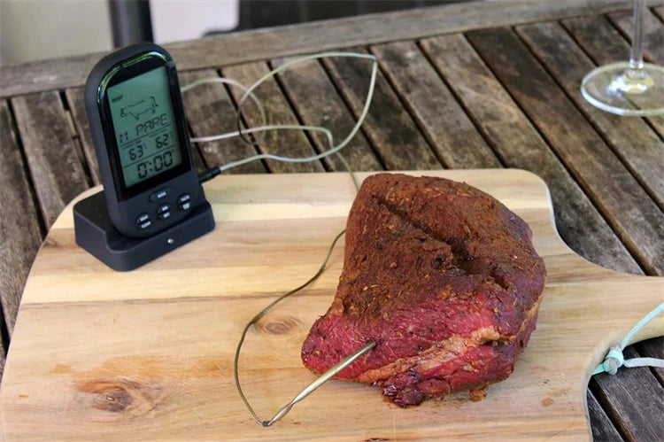 Wireless Digital Meat Thermometer with Timer & LCD Backlight