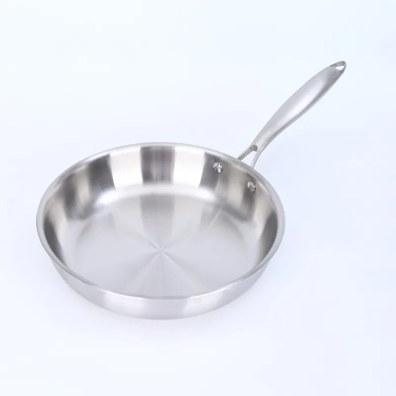 Stainless Steel Uncoated Frying Pan