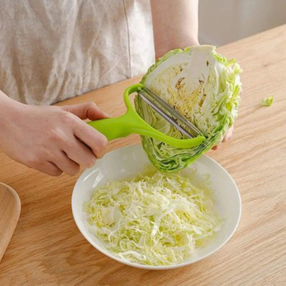 Handheld Cabbage Slicer & Vegetable Shredder – Stainless Steel Blade Cutter for Salads, Potatoes, Carrots & Cucumbers – Great for Coleslaw