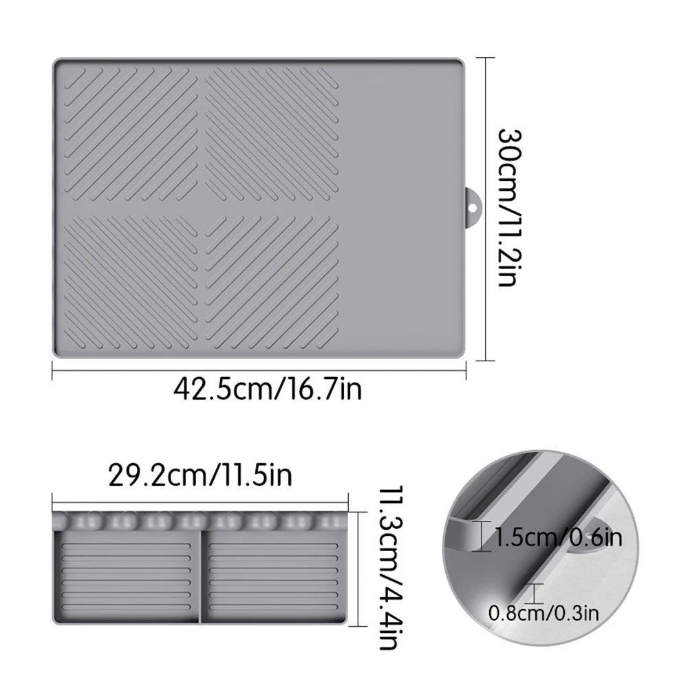 Heat Resistant Silicone Griddle Tool Mat – Grill Side Shelf Mat & BBQ Utensil Rest – Great for Flat Top Griddles & Outdoor Cooking