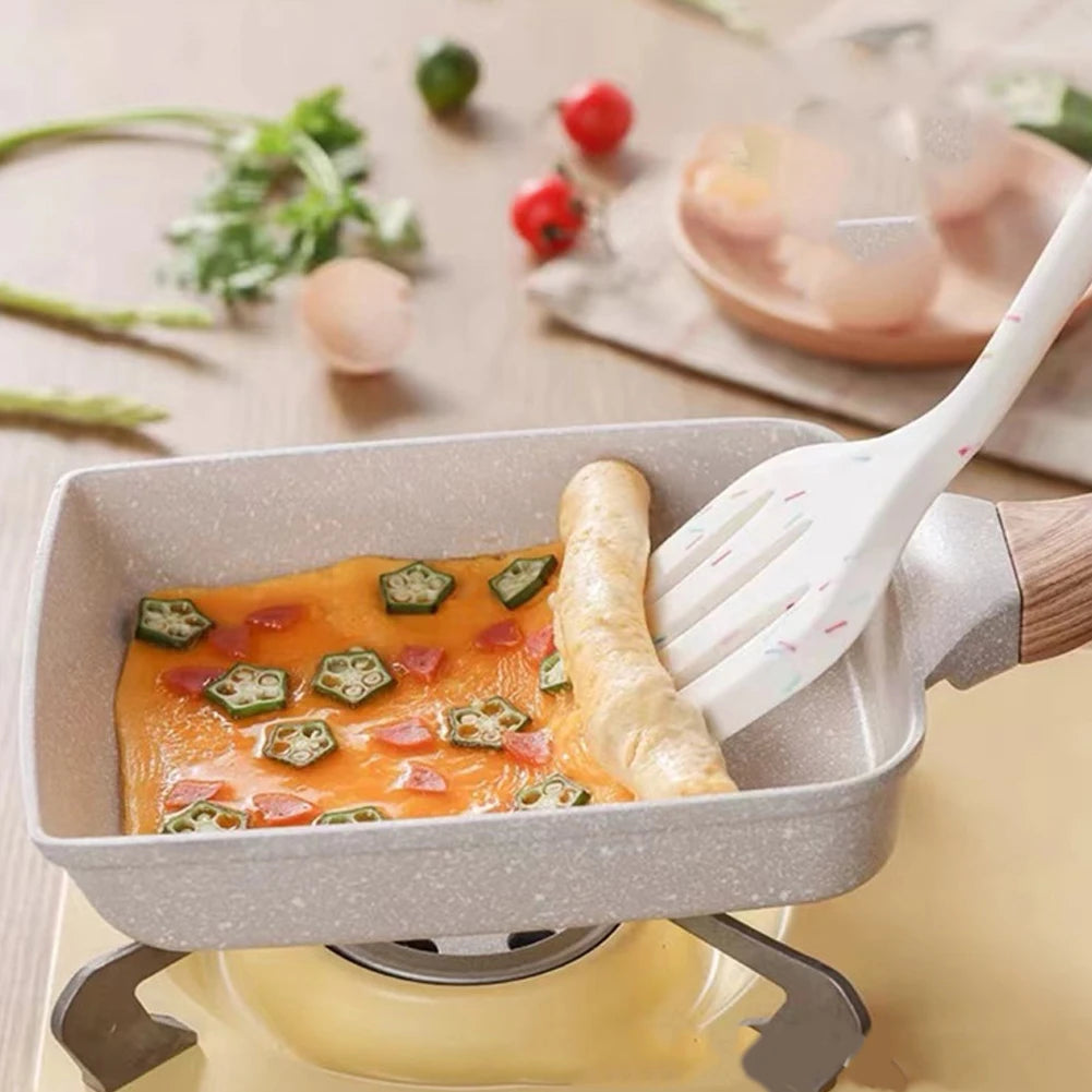 Rectangular Non-Stick Omelette Pan – Granite-Coated Tamagoyaki Egg Pan with Long Handle – Perfect for Omelettes, Eggs & Quick Breakfasts