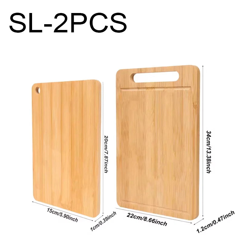 Premium Double-Sided Bamboo Cutting Board – Durable & Perfect for Everyday Kitchen Tasks – Available as Single Pieces or Multi-Board Combination Sets in Small, Medium, & Large Options
