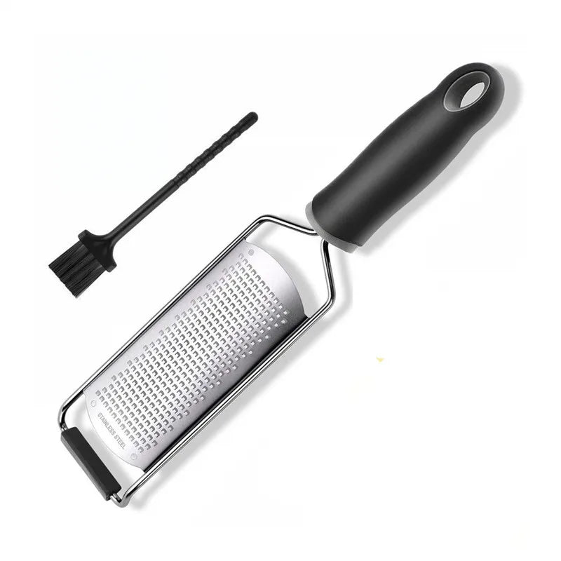 Stainless Steel Lemon Zester & Cheese Grater – Handheld Citrus Zester for Garlic, Ginger & Chocolate – Best for Zesting & Fine Grating – Available in Black, Red & Yellow Colours