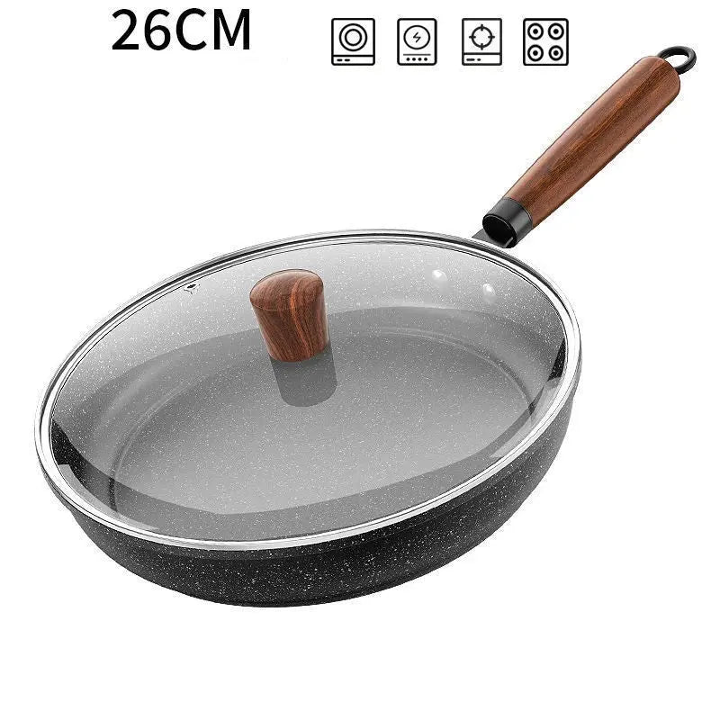 Maifan Stone Coating Non-Stick Frying Pan – Breakfast Skillet for Pancakes, Steaks, Searing, Frying Eggs & Omelettes – Available in 24cm, 26cm, 28cm & 30cm (No Lid) and 24cm, 26cm, 28cm (With Lid) Options 26cm with lid