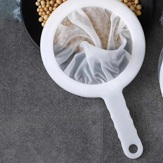 Ultra-Fine Nylon Mesh Strainer Spoon – Washable Filter Sieve for Soy Milk, Juice, Coffee & Tea – Best for Smooth, Pulp-Free Drinks – Available in 100, 200 & 400 Mesh