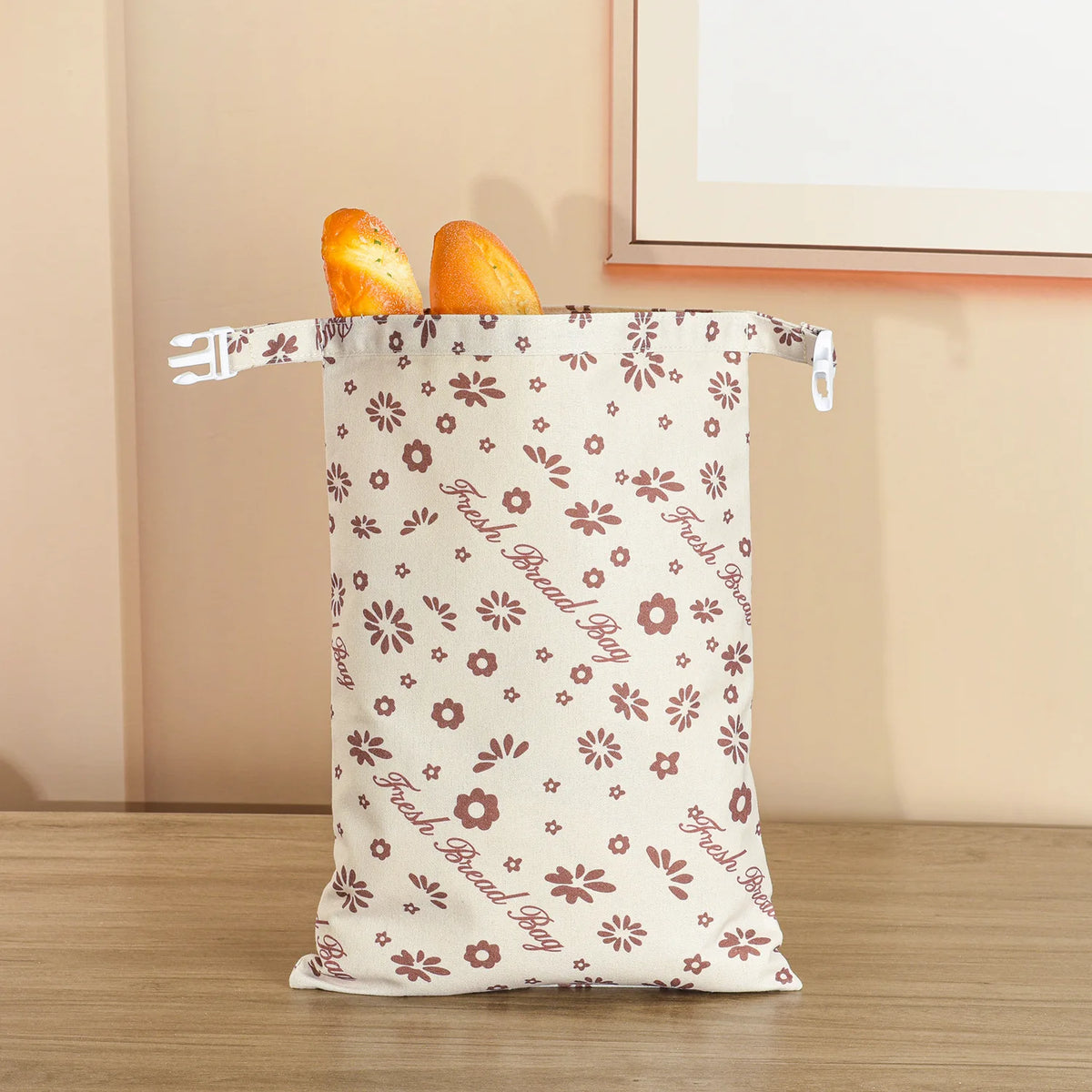 Reusable Beeswax Bread Bag – Linen & Cotton Sourdough Storage Bag – Ideal for Keeping Homemade Bread Fresh