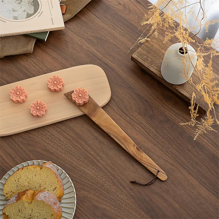 Acacia Wood Flat Cooking Spatula – Wooden Turner for Flipping & Scraping – Great for Nonstick Pans, Stir-Fries & Sautéing