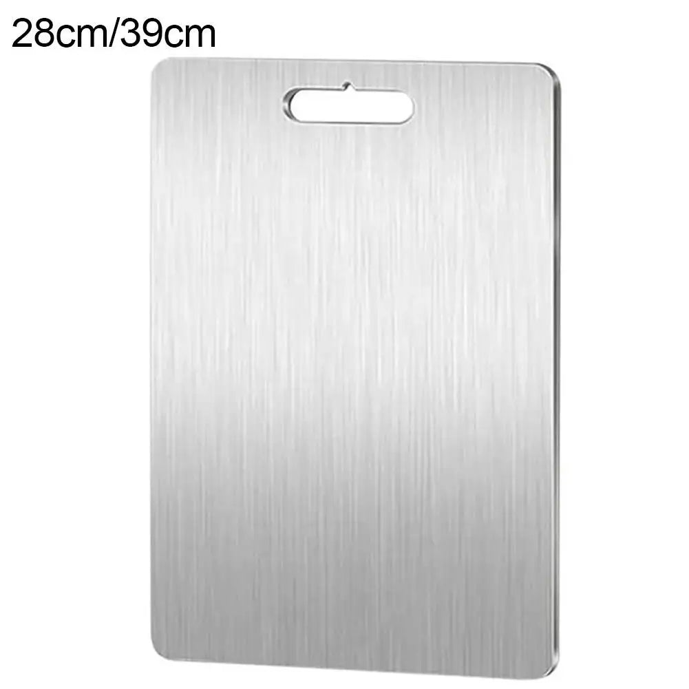 304 Stainless Steel Double-Sided Chopping Board – Thickened Hygienic Cutting Board for Meat, Fruit & Veg – Great for Easy-Clean Prep – Available in 4 Sizes