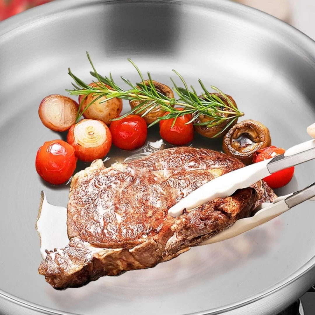 Stainless Steel Frying Pan | Uncoated | Ideal for Searing, One-Pan Meals & Everyday Cooking on Gas & Induction