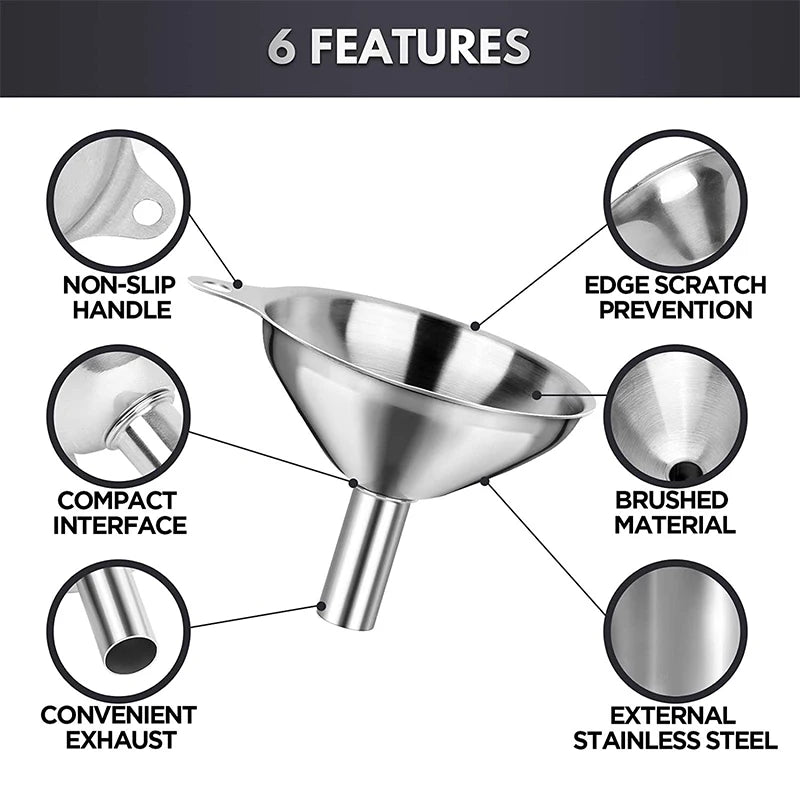 Stainless Steel Kitchen Funnel Set