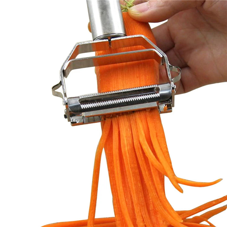 Multi-Function Stainless Steel Julienne Peeler – Vegetable Shredder & Carrot Peeler – Ideal for Carrots, Cucumbers & Potatoes