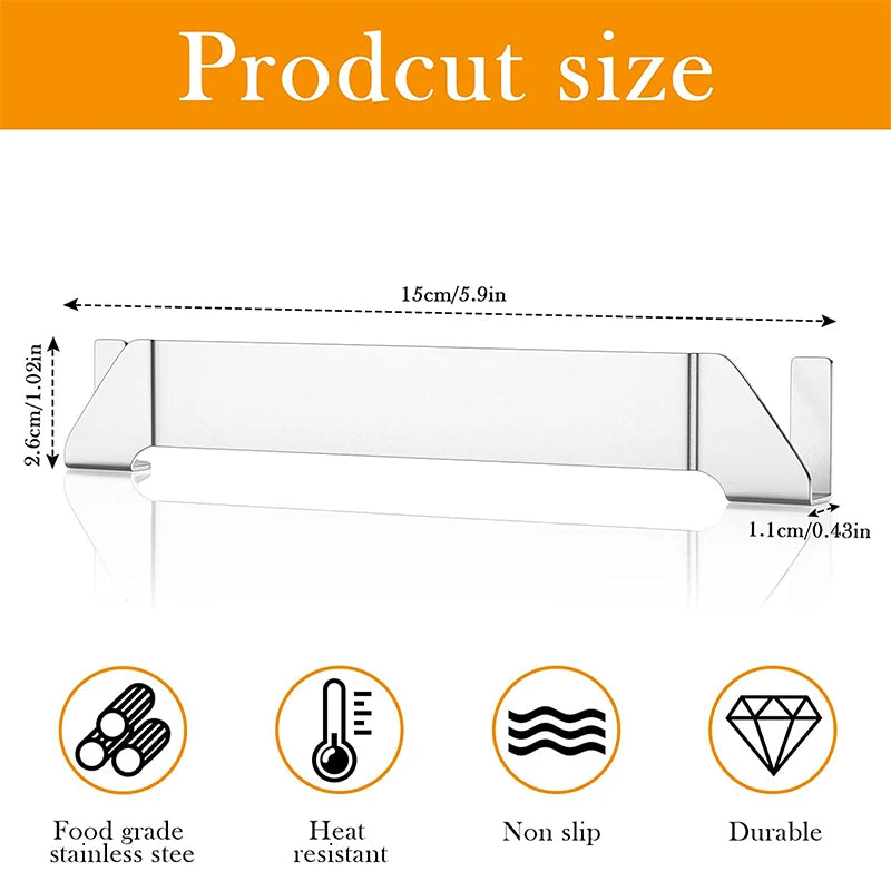 Stainless Steel Griddle Spatula Stand – BBQ Utensil Holder Clip for Grill Side Shelves – Ideal for Keeping Spatulas & Tongs Off the Surface – Available in 1 Piece & 2 Pieces