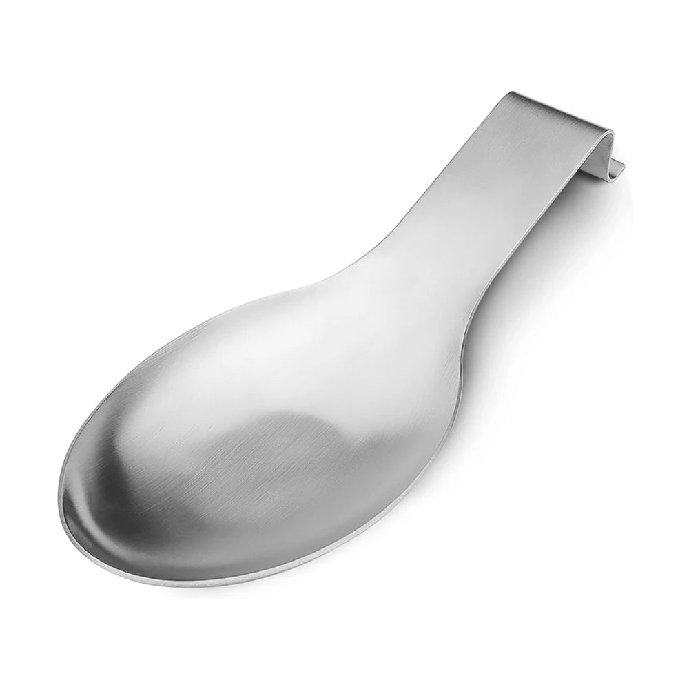 Large Stainless Steel Spoon Rest – Spatula & Ladle Holder for Worktop & Stove Top – Great for Keeping Cooking Utensils Tidy – Available in Gold & Silver Colours