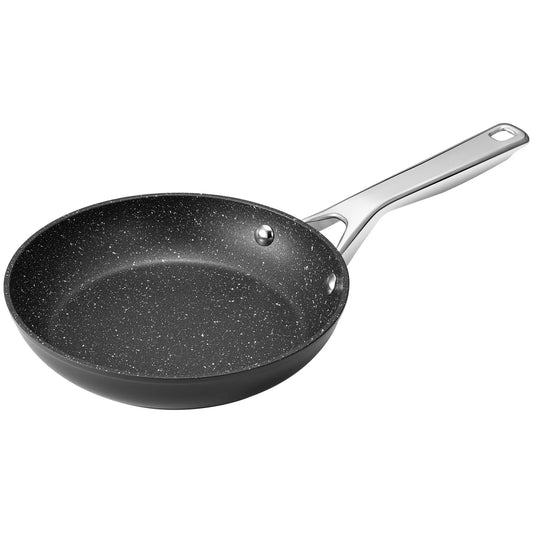 Granite Non-Stick Frying Pan 20cm | Aluminium | Oven Safe | Ideal for Eggs, Omelettes & Everyday Cooking | Gas, Electric & Induction Compatible Black UNITED KINGDOM