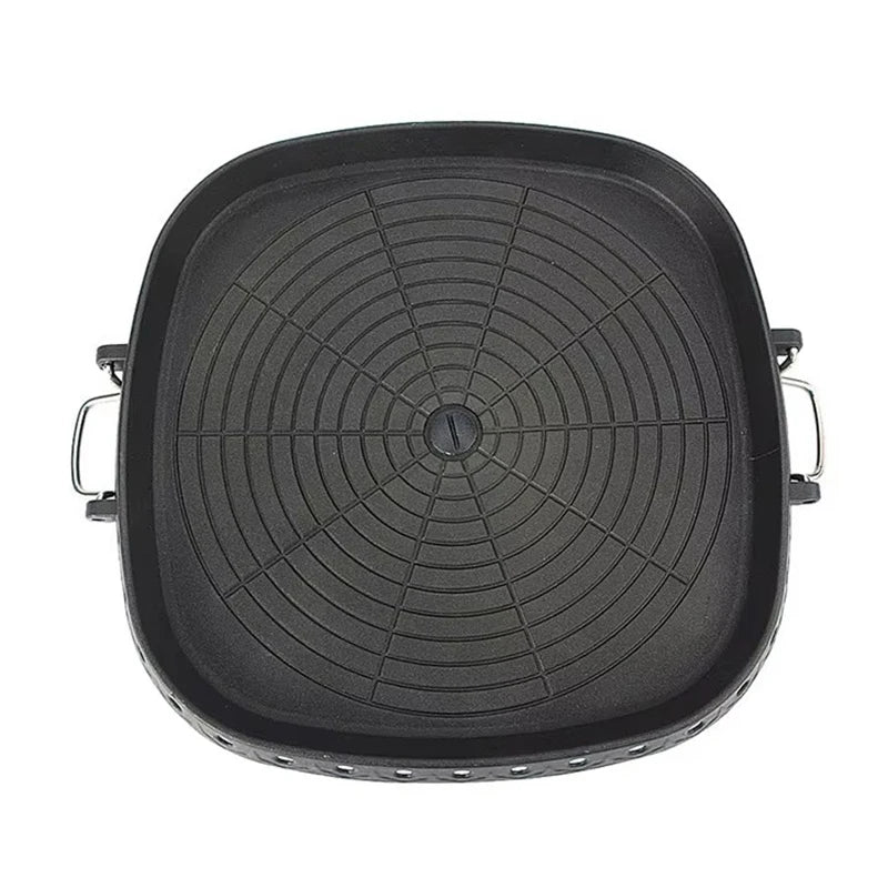 BBQ Grill Pan with a Maifan Stone coated surface Portable Nonstick Griddle for Indoor Outdoor