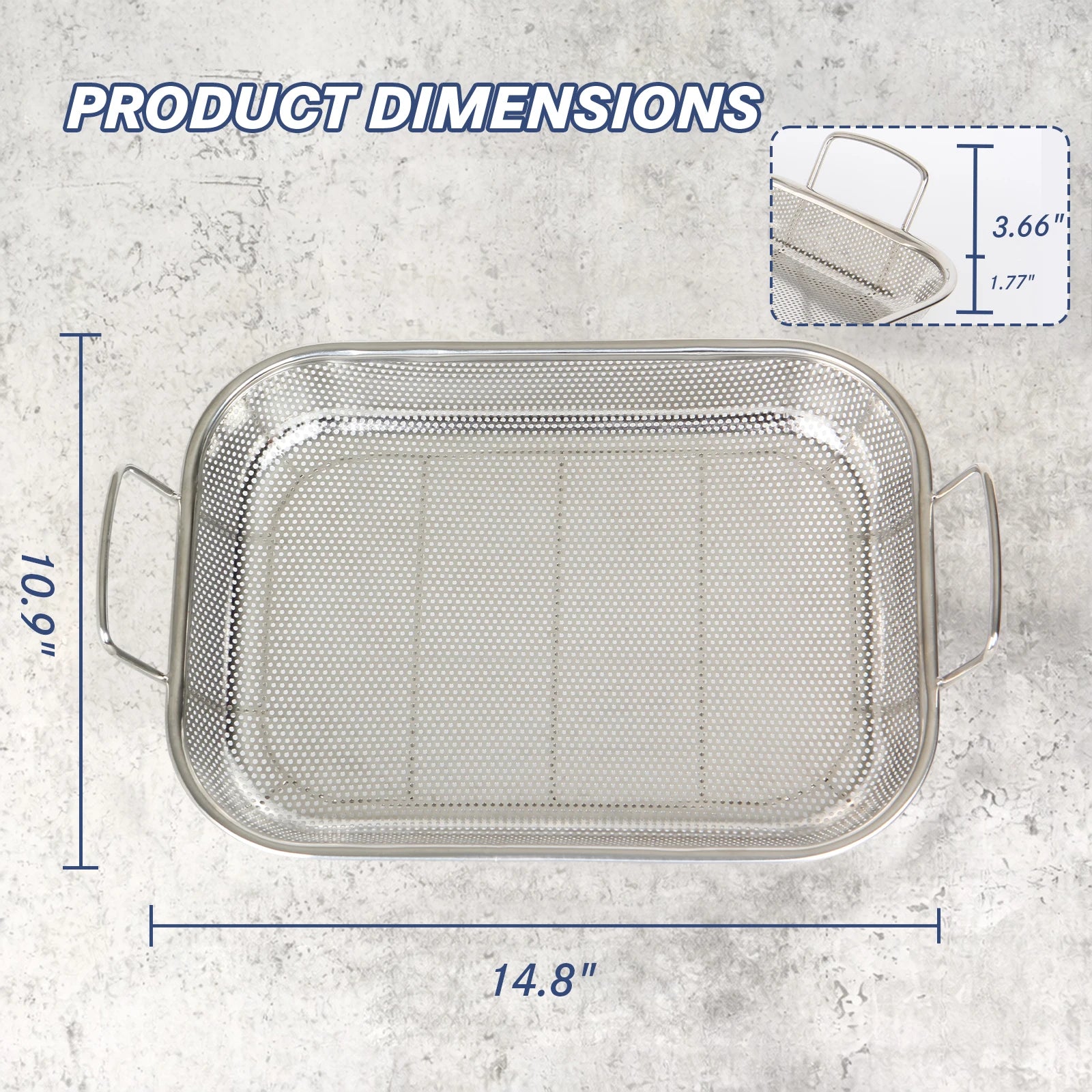 Stainless Steel Perforated BBQ Grill Pan with Micro-Perforated Mesh – Outdoor Roasting & Baking Tray for Steak, Meat, Vegetables & Seafood, Rust-Resistant BBQ Roasting Tray with Even Heat Distribution