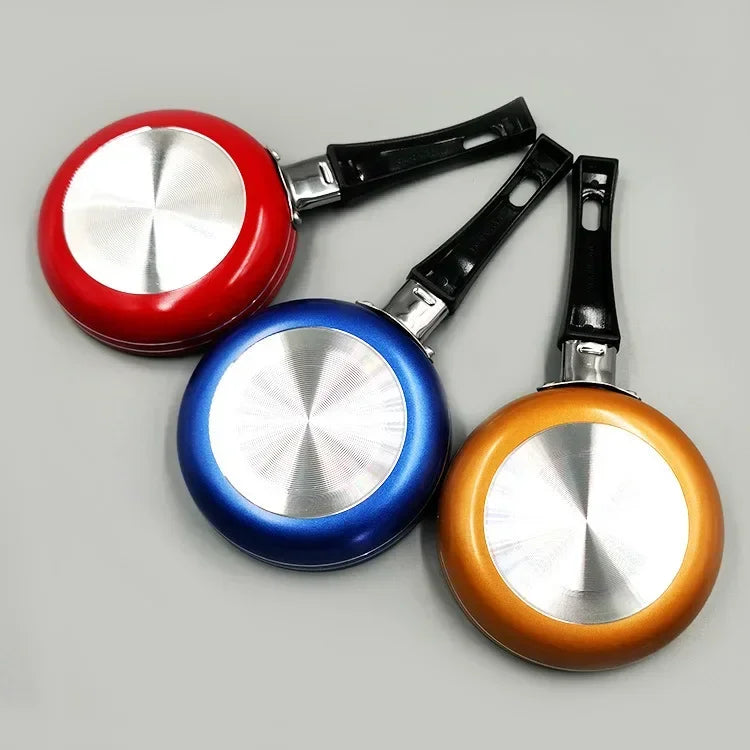 Mini Aluminium Egg Pan – Lightweight Non-Stick Pancake & Egg Fryer with Bakelite Handle – Perfect for One Egg (12.5cm)