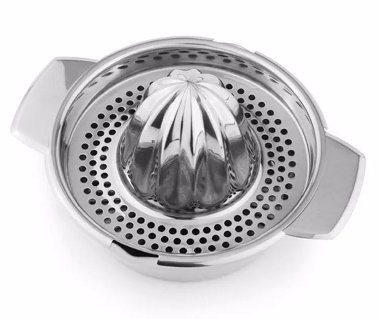 Stainless Steel Lemon Squeezer Cup with Reamer – Manual Citrus Juicer for Lemons & Oranges – Great for Fresh Juice & Cooking