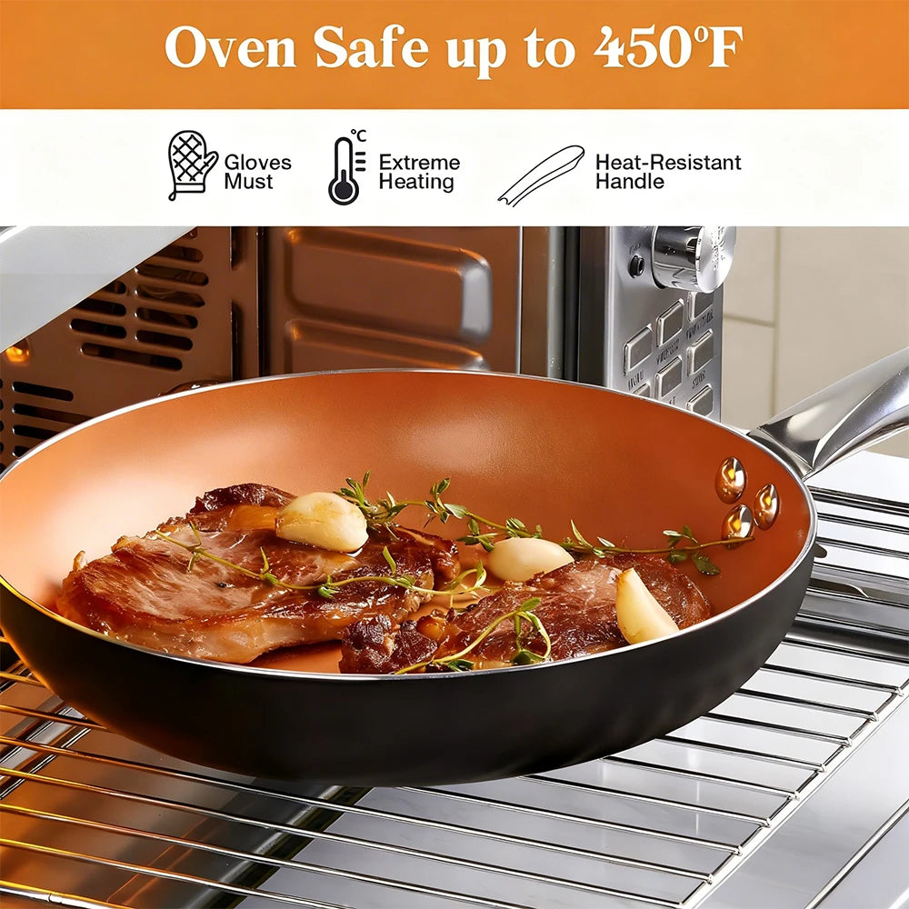 Non-Stick Frying Pan with Glass Lid 20cm