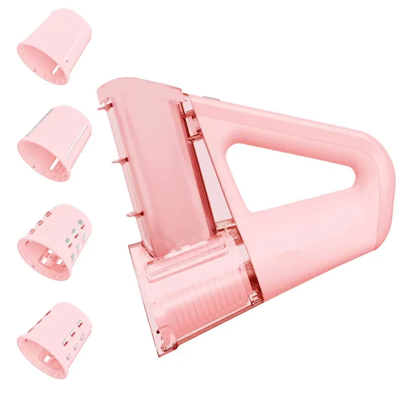 40W Electric Cheese Grater & Salad Maker with 4 Stainless Steel Blades – Electric Rotary Slicer & Shredder – Great for Cheese, Vegetables & Fruit – Available in Pink, Green & Black Colours