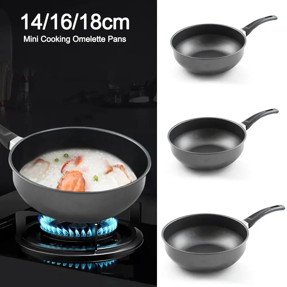 Mini Cast Iron Frying Pan – Uncoated Omelette & Egg Pan for Breakfasts – Best for Frying, Stir-Frying & Warming Milk – Available in 14cm, 16cm & 18cm