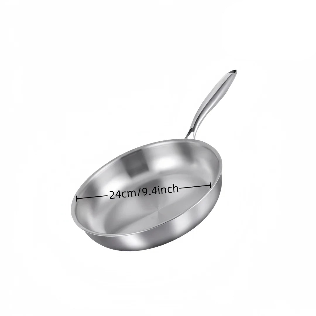 Stainless Steel Frying Pan | Uncoated | Ideal for Searing, One-Pan Meals & Everyday Cooking on Gas & Induction