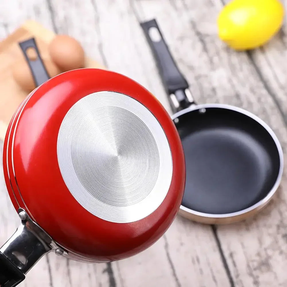 Mini Aluminium Egg Pan – Lightweight Non-Stick Pancake & Egg Fryer with Bakelite Handle – Perfect for One Egg (12.5cm)
