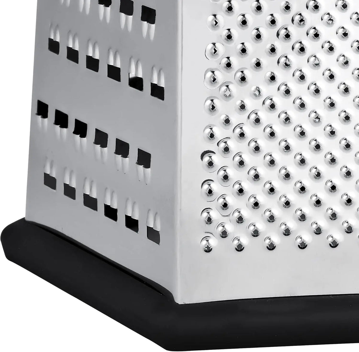 6-Sided Stainless Steel Box Grater – Multi-Function Cheese, Vegetable & Potato Grater, Slicer & Zester – Great for Cheese, Carrots & Nutmeg
