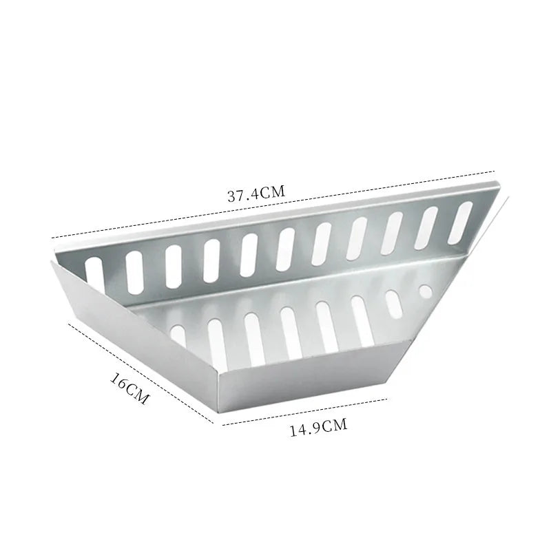 Stainless Steel Charcoal Basket – BBQ Charcoal Holder & Container Tray – Great for Indirect Grilling & Smoking on Kettle Barbecues