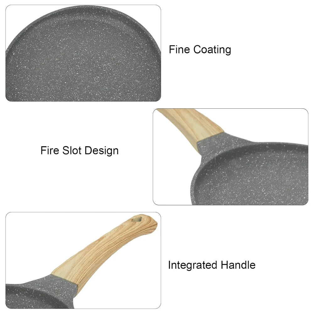 Non-Stick Pancake & Crepe Pan – Maifan Stone Flat Skillet for Pastries, Eggs & Flapjacks – Perfect for All Stoves (30cm)