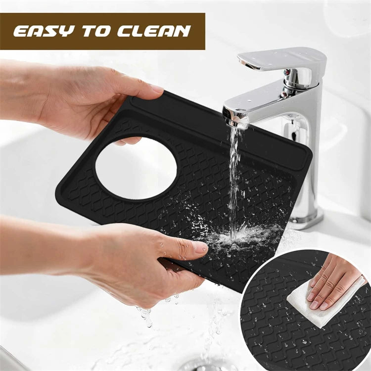 Non-Slip Silicone Espresso Tamping Mat – Coffee Machine Top Mat & Tamper Pad – Perfect for Tamping Espresso at Home – Available in Black & Grey Colours